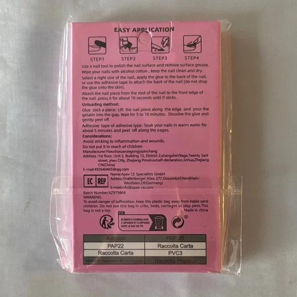 Red French Tip Press-On Nails - Picture 3 of 3